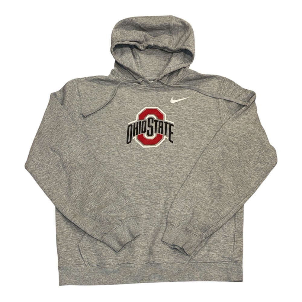 Nike Ohio State Buckeyes NCAA Gray Pullover Hoodie Sweatshirt Mens Medium